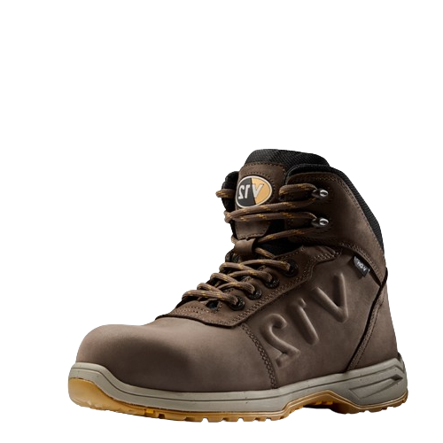 V12 Lynx Lightweight Ladies Waterproof Safety Work Boots, Brown - V2135