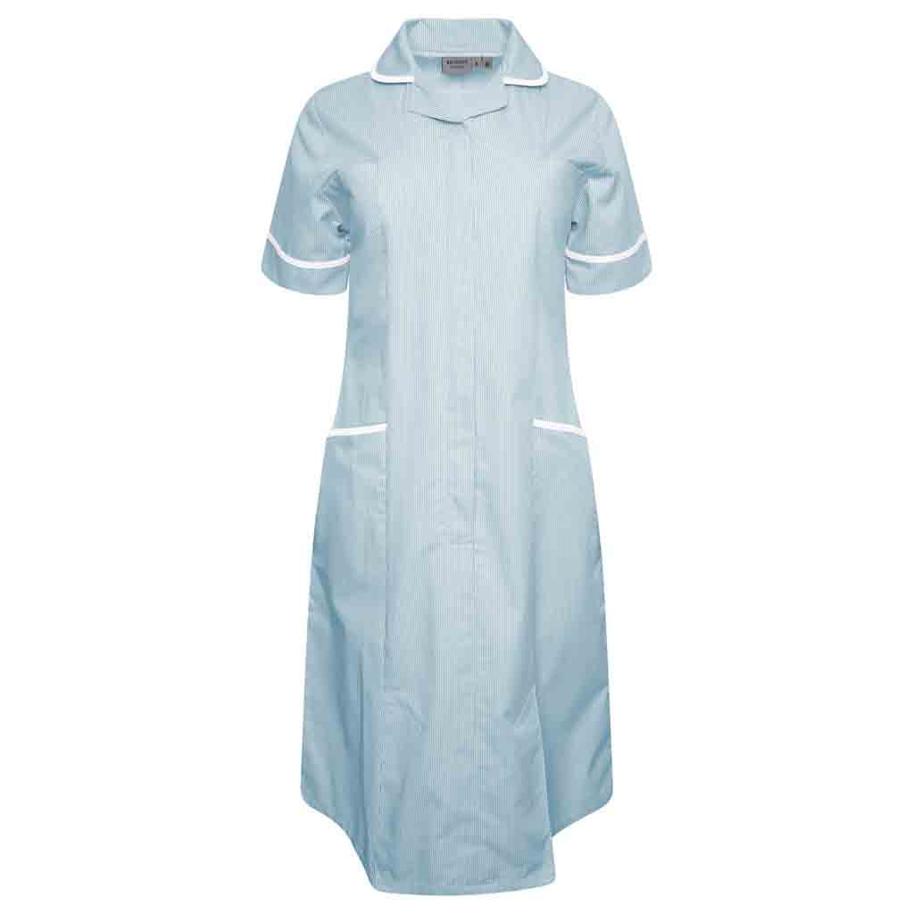 Behrens Striped Women's Healthcare Nurses Dress - NCLD