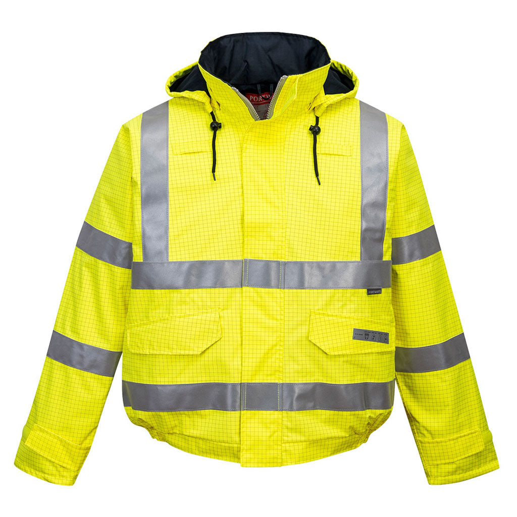 Portwest Bizflame Hi Vis Waterproof Flame Retardant Bomber Jacket S773