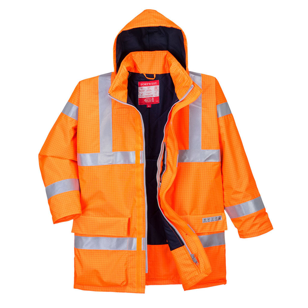 Portwest Bizflame Hi Vis Waterproof Rain Jacket - S778