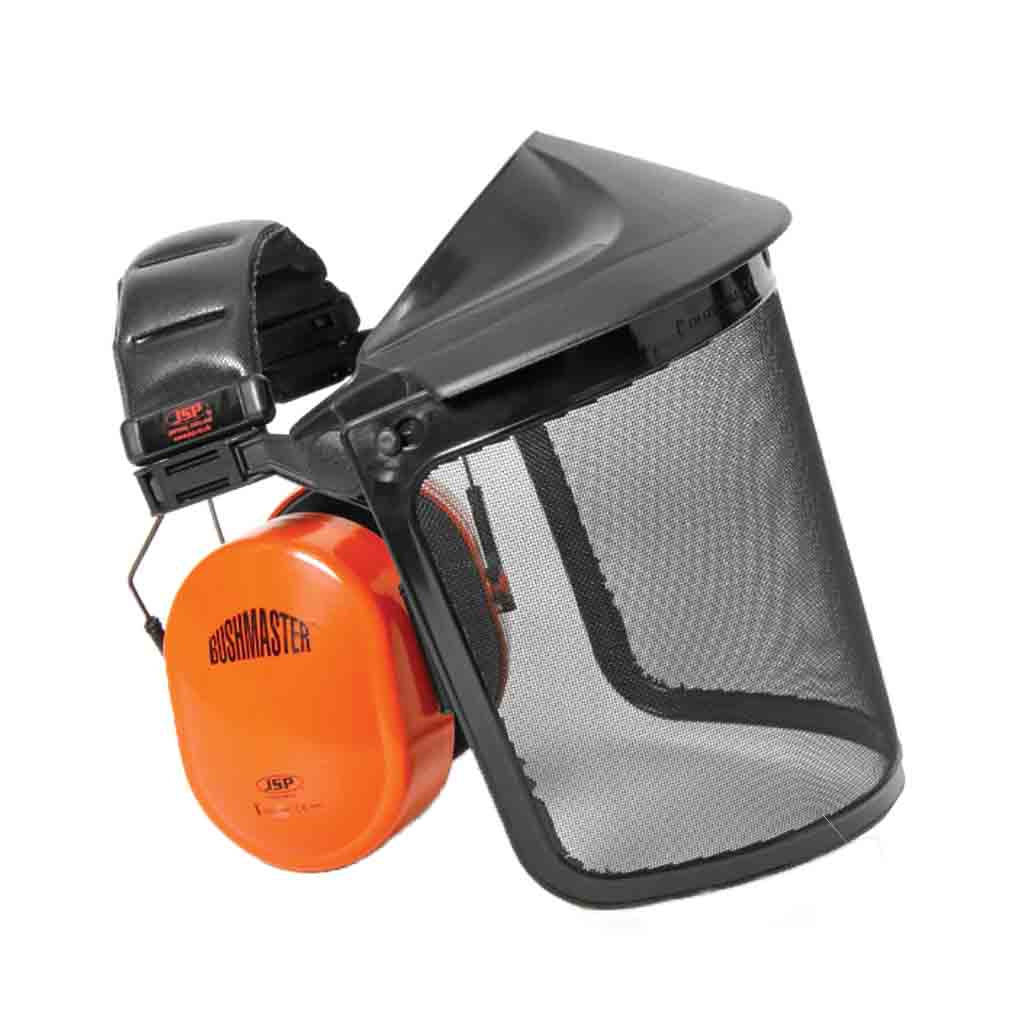 JSP Bushmaster Ear Defenders & Wire Gauze Visor - AFZ101