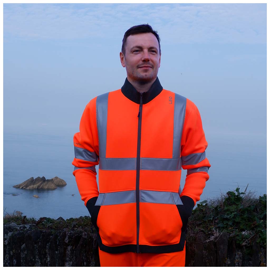 Leo Hi Vis Stretch Full Zipped Sweatshirt - ARGANITE SS07