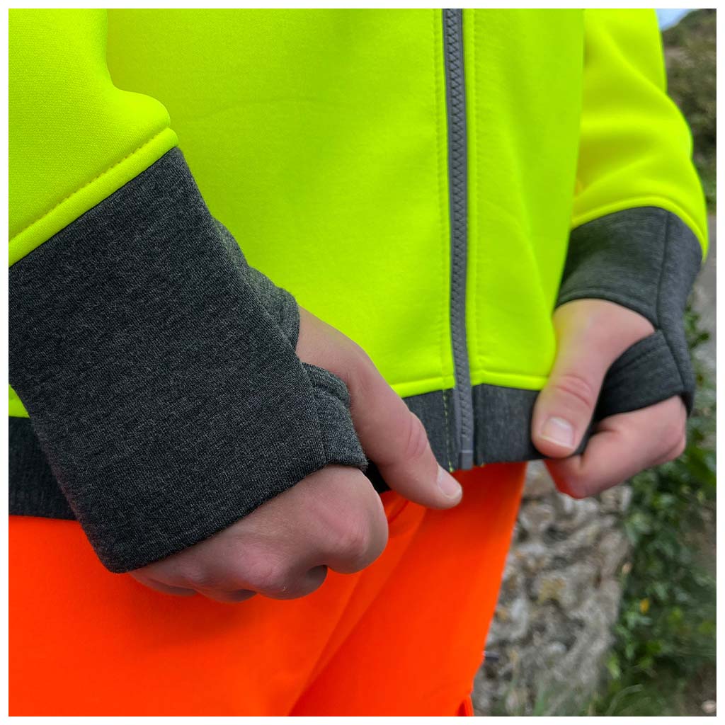 Leo Hi Vis Stretch Full Zipped Sweatshirt - ARGANITE SS07