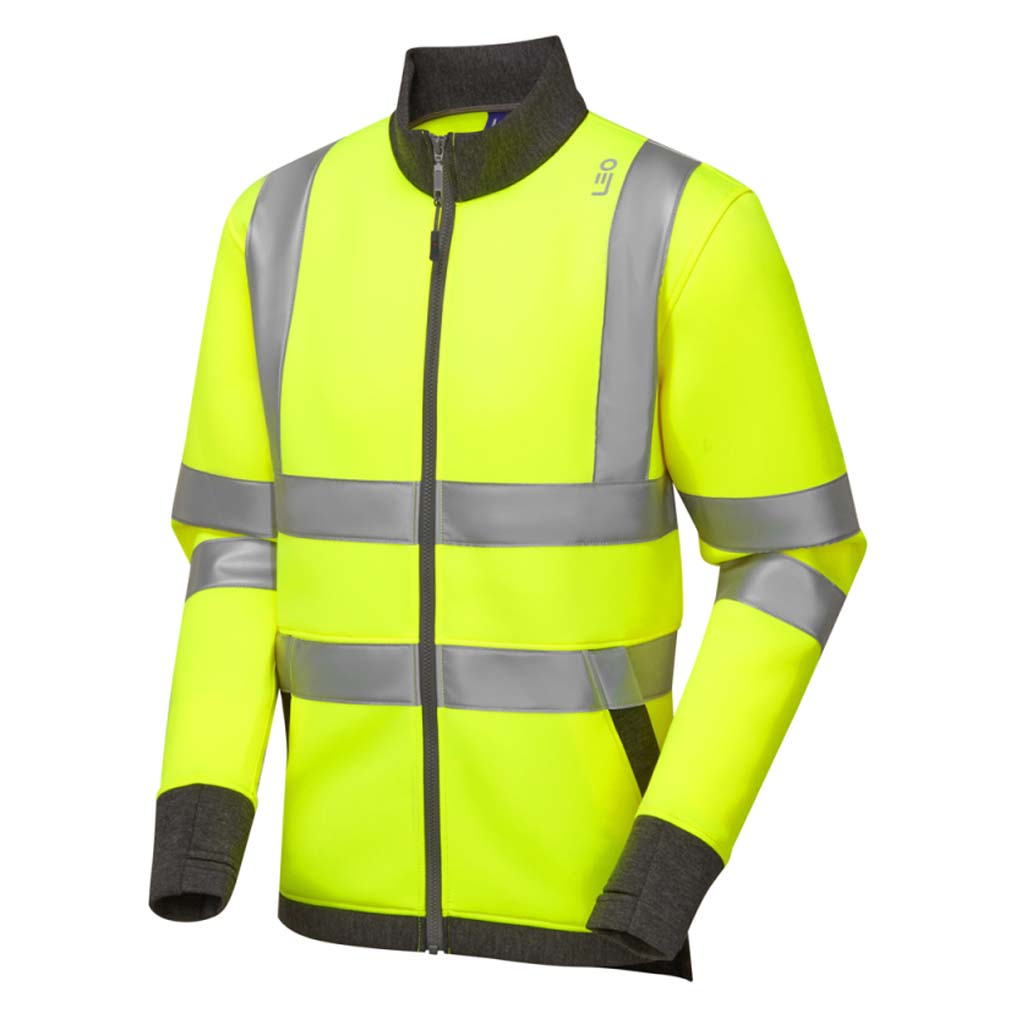 Leo Hi Vis Stretch Full Zipped Sweatshirt - ARGANITE SS07