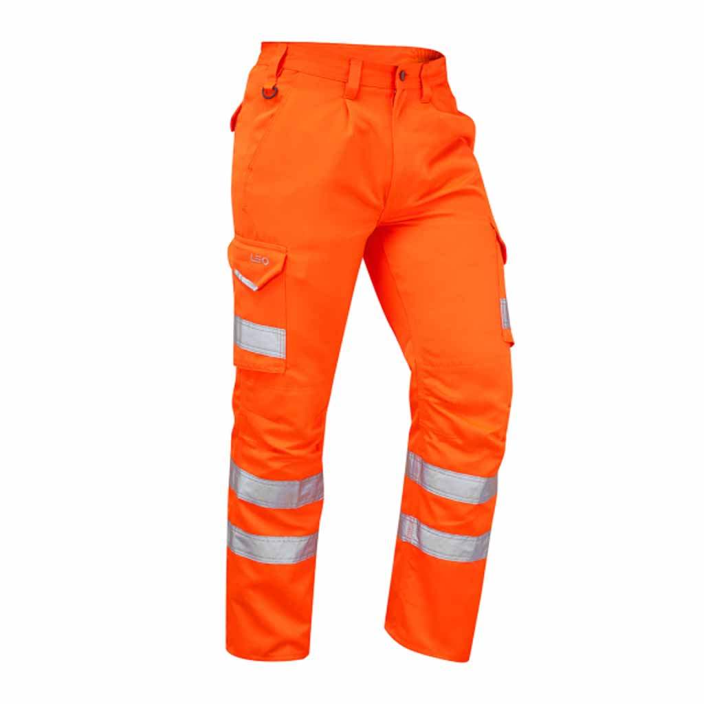 Leo Bideford Hi Vis Rail Spec Cargo Combat Work Trousers - CT01
