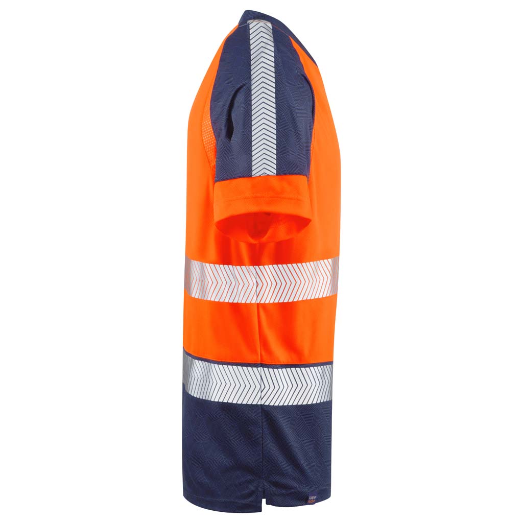 Leo Hi Vis Lightweight Navy Contrast Summer T-Shirt - FORDA