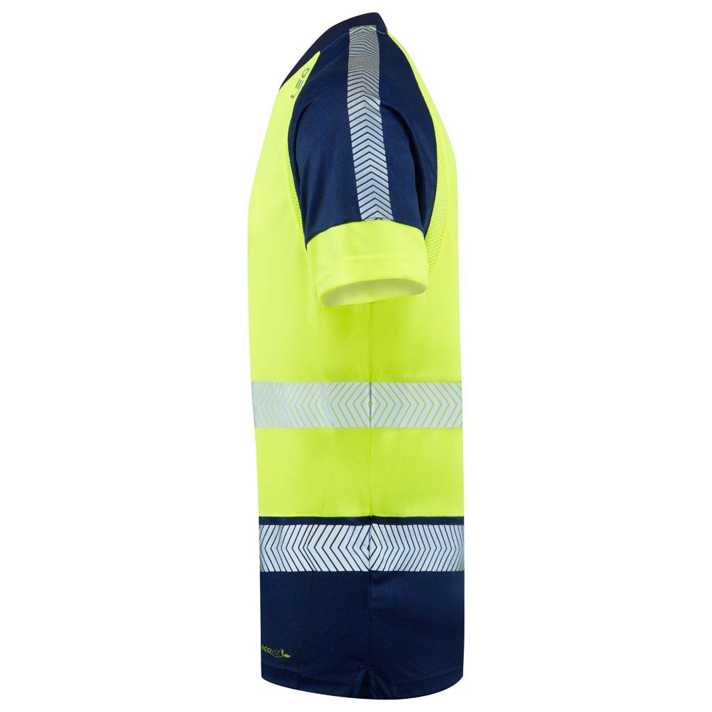 Leo Hi Vis Lightweight Navy Contrast Summer T-Shirt - FORDA