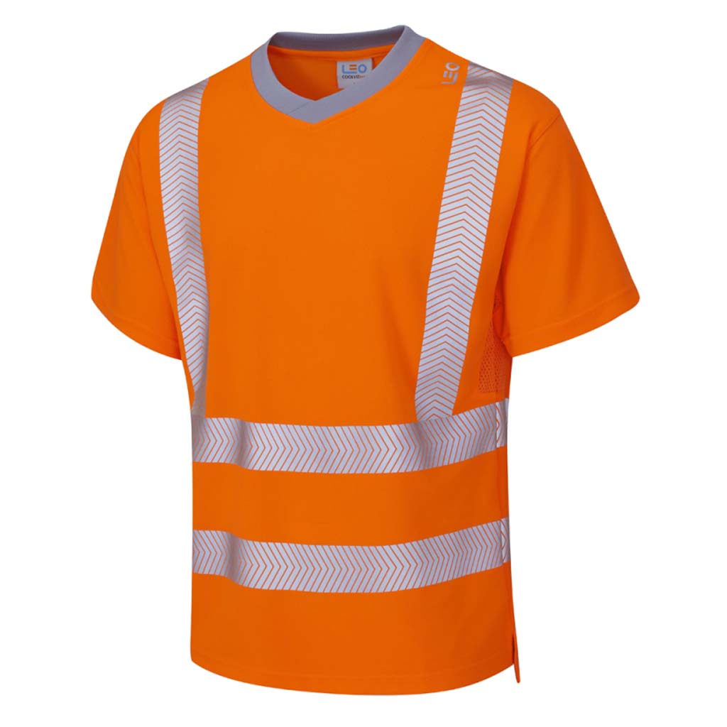 Leo Larkstone Hi Vis Lightweight Cool Mesh T-Shirt - T03