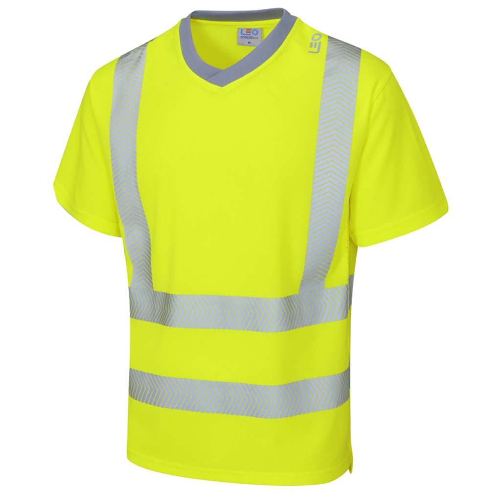 Leo Larkstone Hi Vis Lightweight Cool Mesh T-Shirt - T03