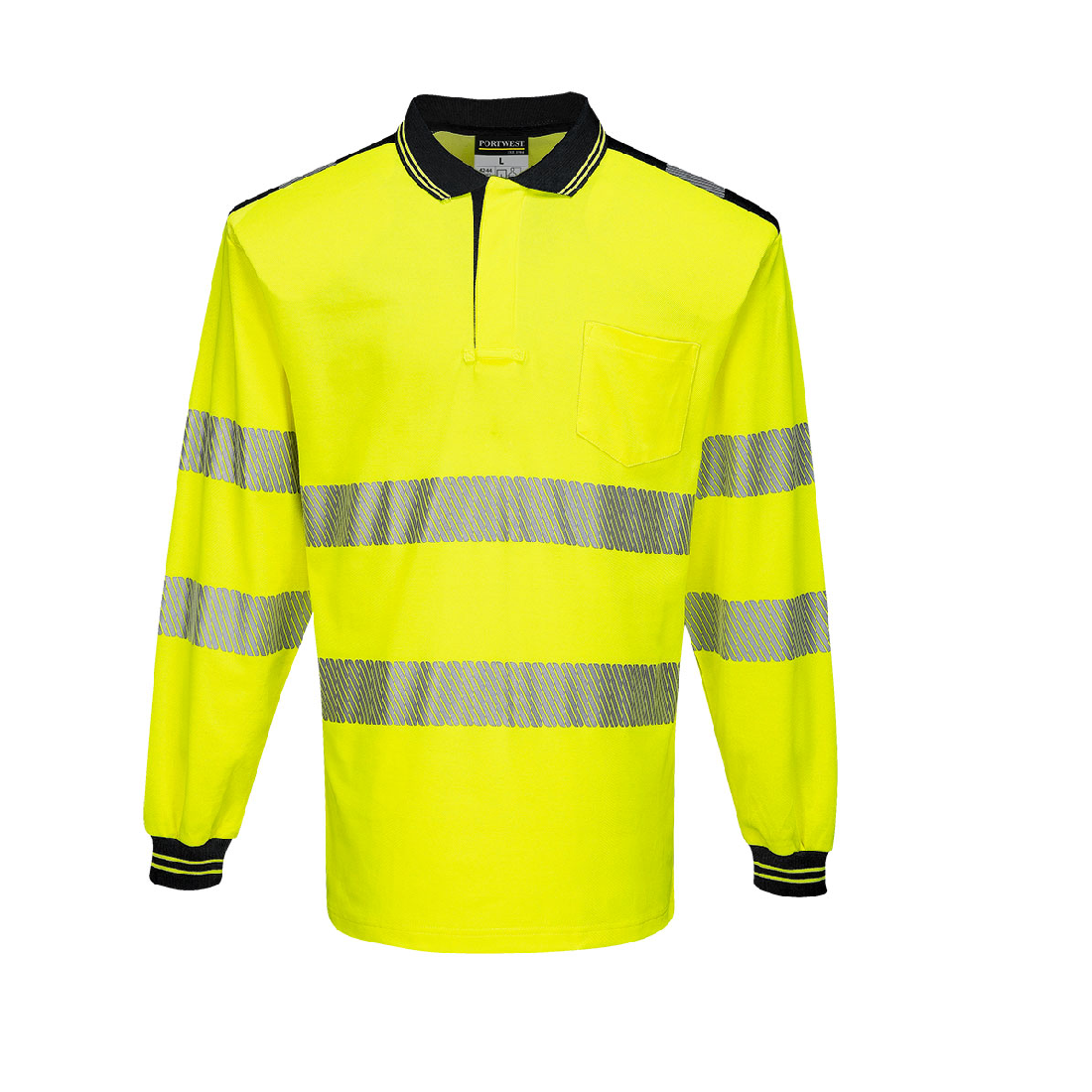 PW3 Hi-Vis Cotton Comfort Polo Shirt Long sleeve - T184