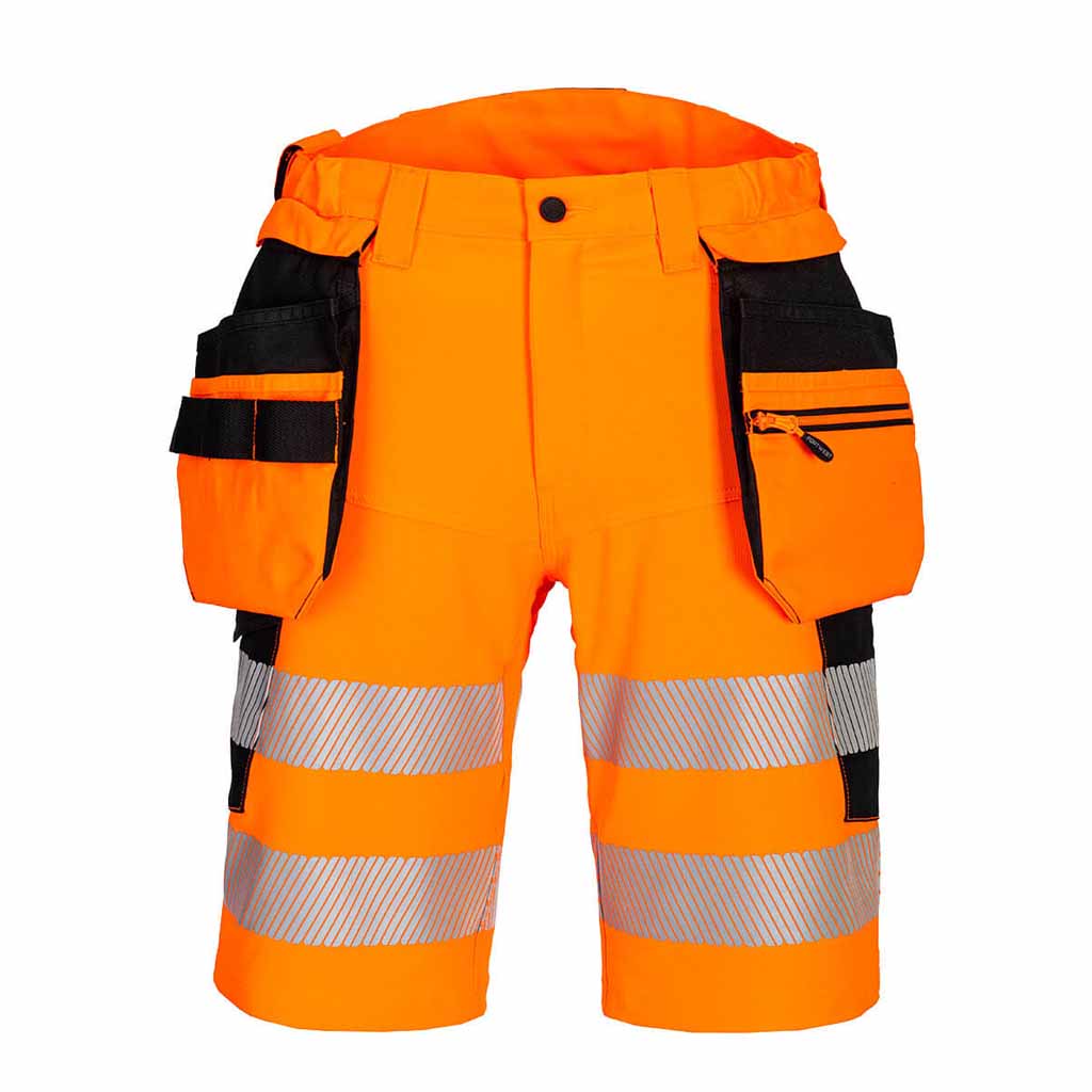 Portwest DX4 Hi-Vis Shorts With Detachable Holster Pockets - DX446