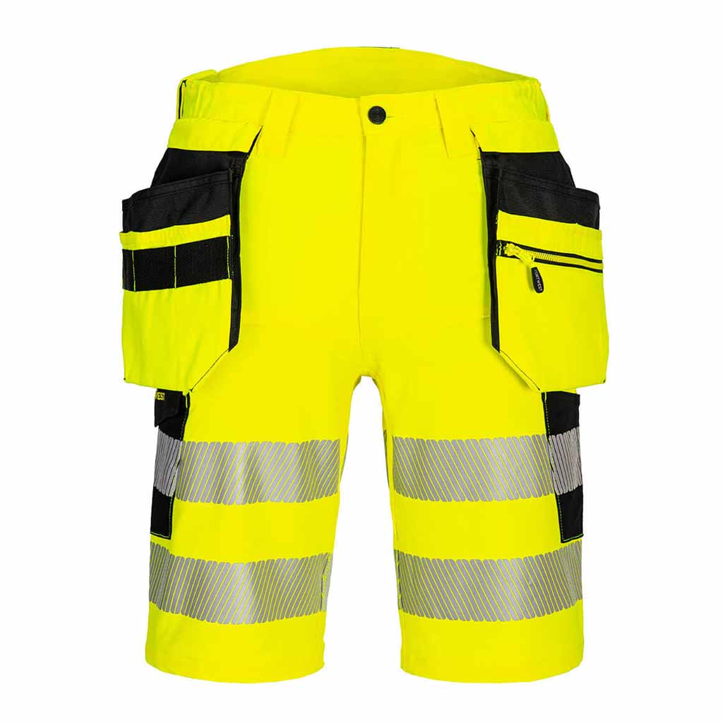 Portwest DX4 Hi-Vis Shorts With Detachable Holster Pockets - DX446