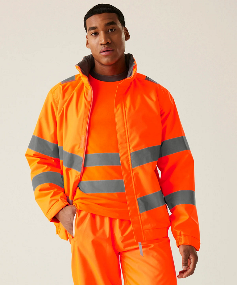 Regatta Waterproof Hi-vis Fleece Lined Lightweight Jacket - RG477