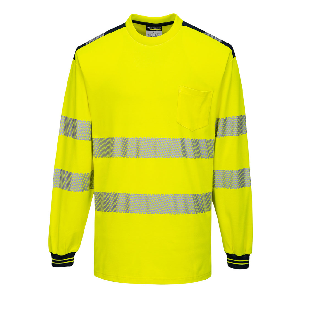 PW3 Hi-Vis Cotton Comfort T-Shirt Long Sleeve - T185