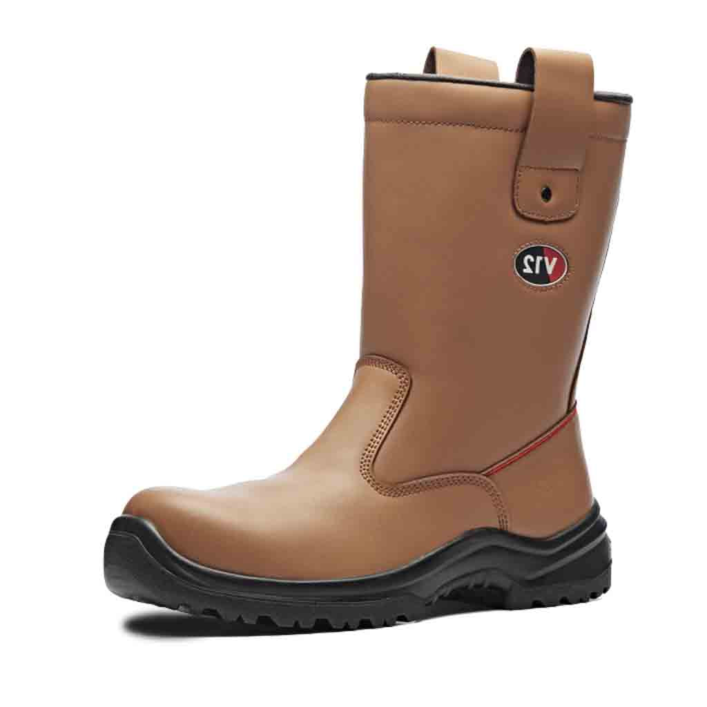 V12 Polar STS Tan Fur Lined Rigger Safety Boots - V6816.01