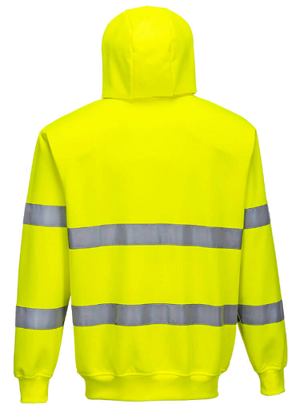 Portwest Hi Vis Class 3 Full Zipped Hoodie - B305