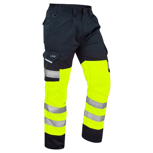 Leo Bideford Hi Vis Contrast Cargo Combat Trousers - CT01