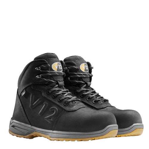 V12 Lynx Lightweight Ladies Waterproof Safety Work Boots, Black - V2145