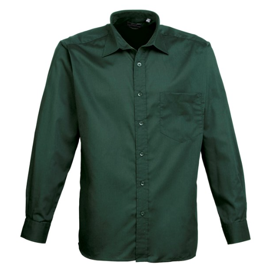Mens Premier Long Sleeve Tailored Work Shirts PR200