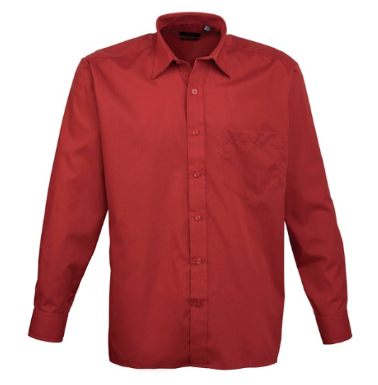 Mens Premier Long Sleeve Tailored Work Shirts PR200