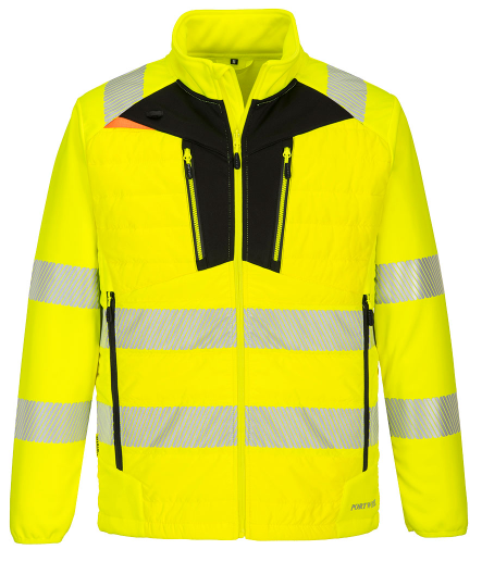 Portwest DX4 Hi Vis Lightweight Hybrid Baffle Jacket DX473