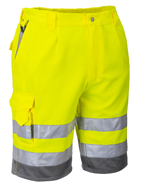 Portwest Hi Vis Durable Cargo Work Shorts - E043