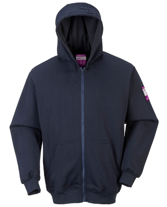 Portwest Flame Retardant Zip Front Hooded Sweatshirt - FR81