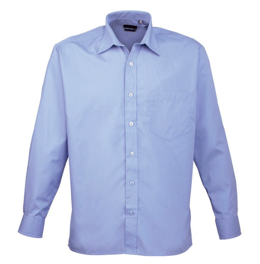 Mens Premier Long Sleeve Tailored Work Shirts PR200