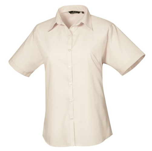 Premier Womens Short Sleeve Poplin Blouse Shirt PR302