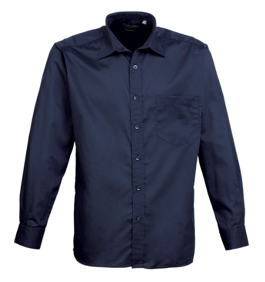 Mens Premier Long Sleeve Tailored Work Shirts PR200