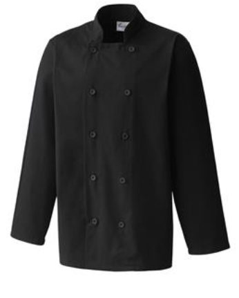Premier Unisex Chefs White Long Sleeve Jacket Button Front Uniform - PR657