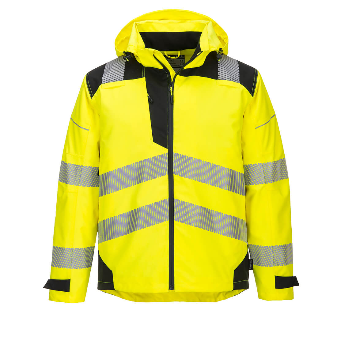 Portwest PW3 Hi-Vis Extreme Waterproof Zip-Up Hooded Jacket - PW360