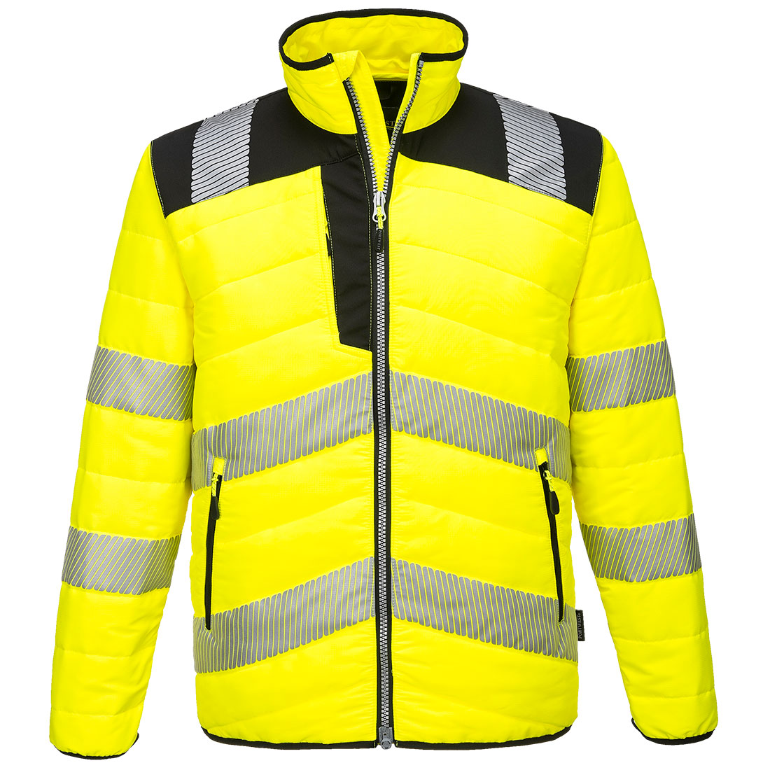 Portwest PW3 Hi-Vis Thermal Baffle Jacket Lightweight Ripstop Winter Coat - PW371