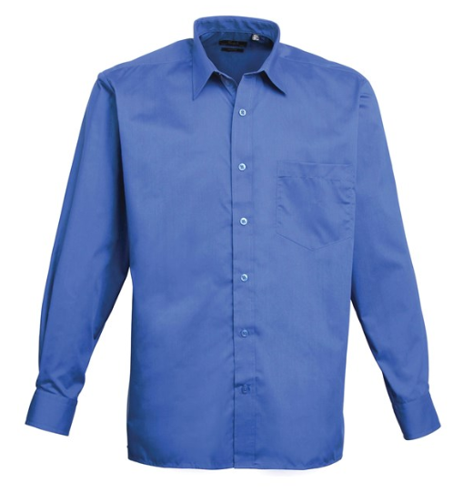 Mens Premier Long Sleeve Tailored Work Shirts PR200