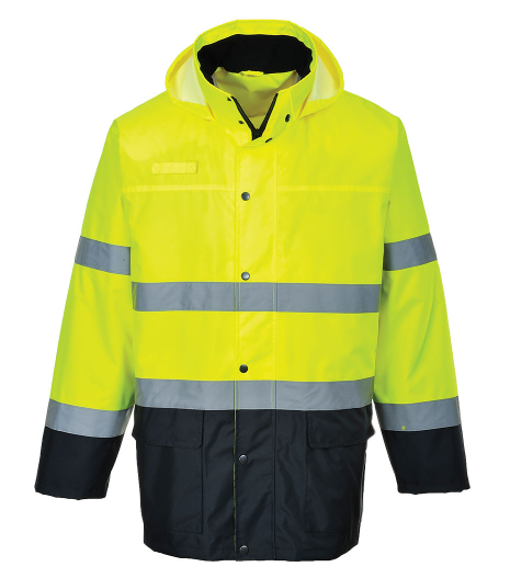 Portwest Lightweight Waterproof Two-Tone Hi Vis Jacket - S166