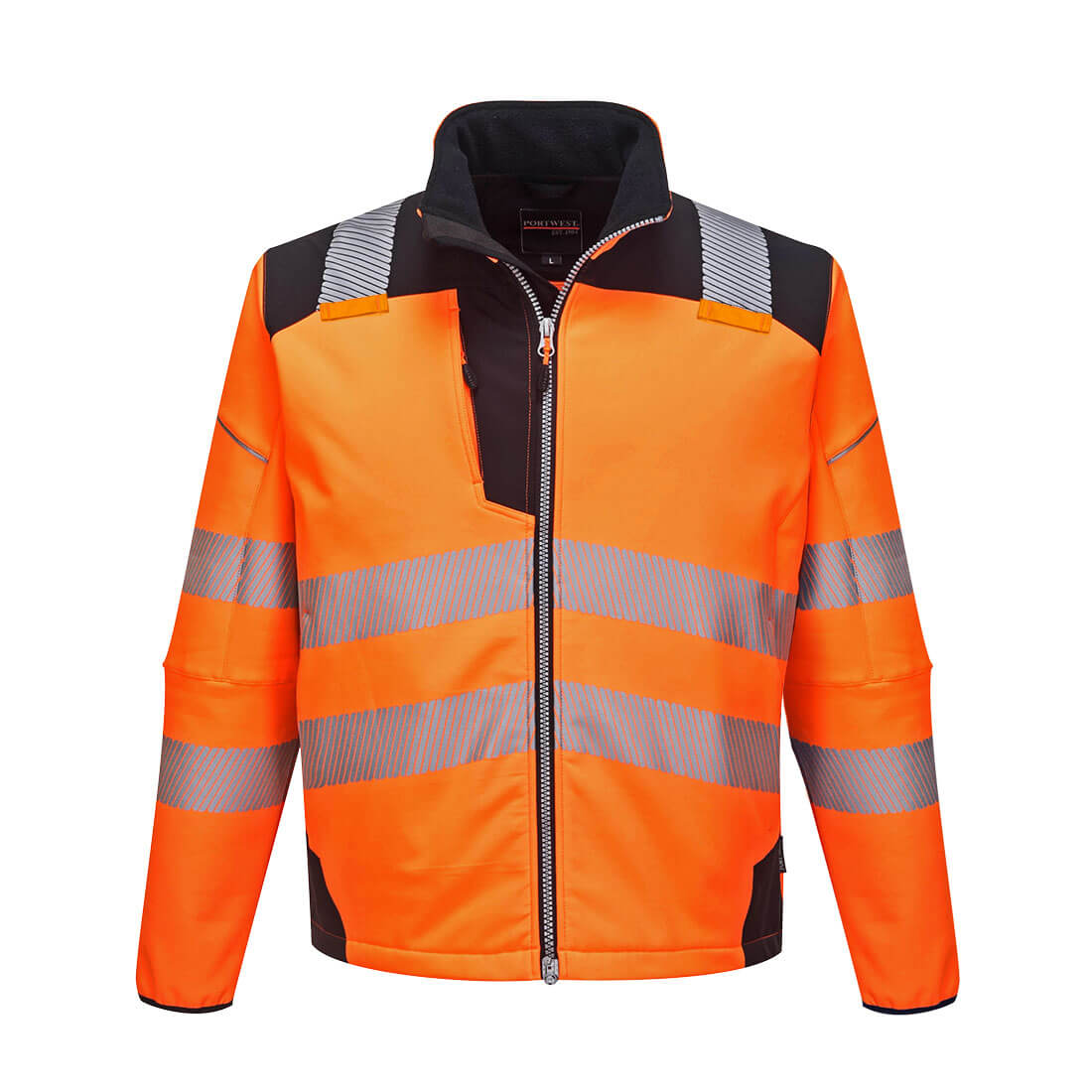 Portwest PW3 Hi-Vis Durable Water Resistant Softshell Jacket - T402