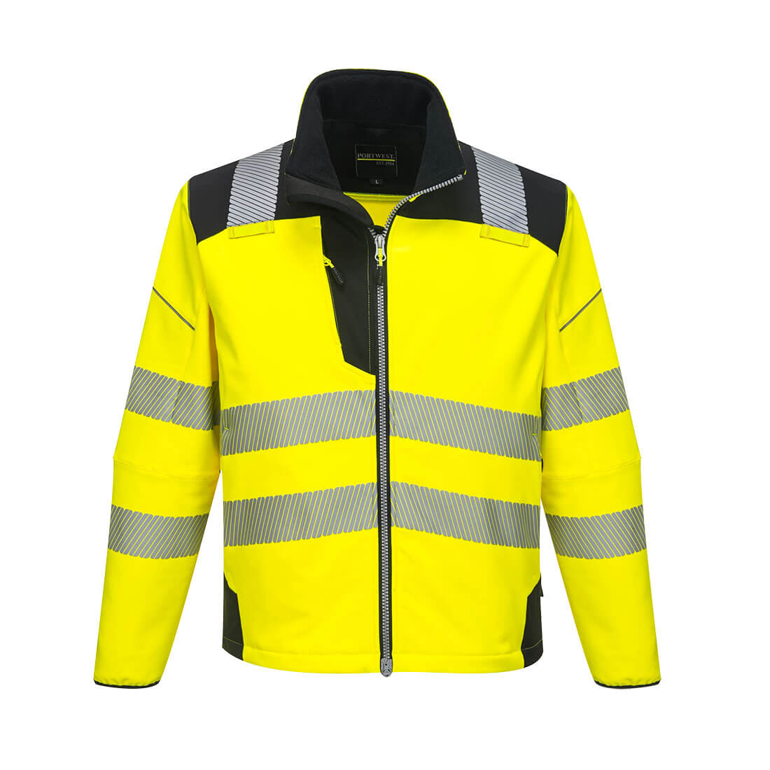 Portwest PW3 Hi-Vis Durable Water Resistant Softshell Jacket - T402
