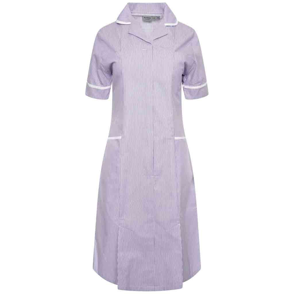Behrens Striped Women's Healthcare Nurses Dress - NCLD