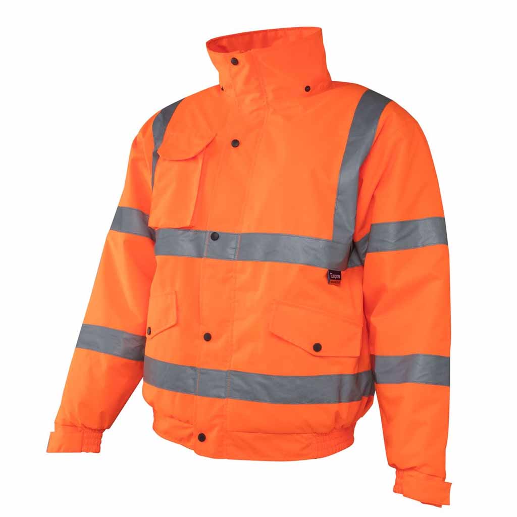 Espro Hi Vis Waterproof Detachable Hooded Bomber Jacket - ES71130