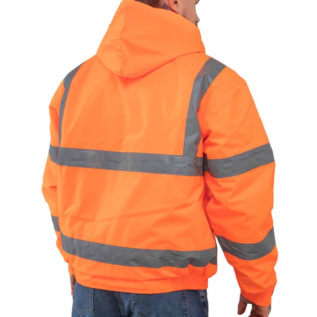 Espro Hi Vis Waterproof Detachable Hooded Bomber Jacket - ES71130