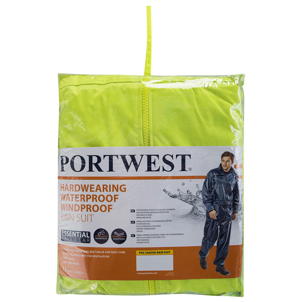 Portwest 2-Piece Rainsuit Waterproof Jacket and Trousers - L440