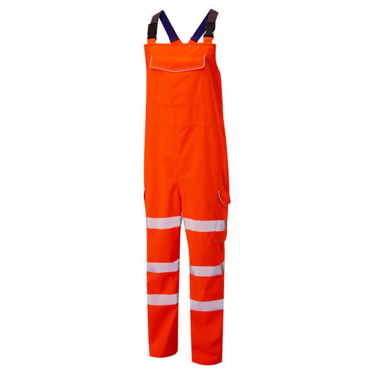 Leo Hi Vis Waterproof Bib and Brace Northam Ecoviz Performance Overalls - BB01