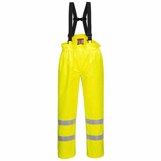 Portwest Bizflame Waterproof Antistatic Trousers, Flame resistant Unlined Hi Viz Trouser - S780