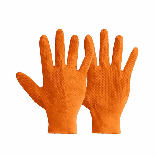 Mercator Ideall Grip Nitrile Disposable Gloves Orange Box of 50 - RP30002700