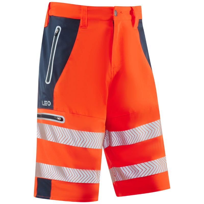 Leo Workwear Hi-Vis Performance Shorts - KINGSLEY