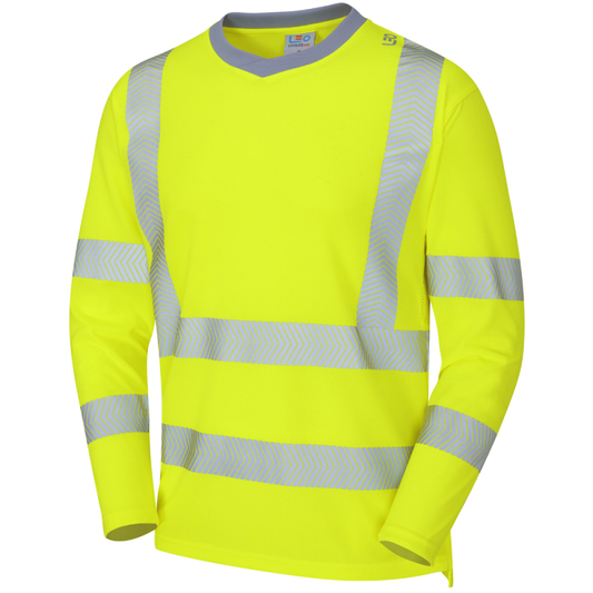 Leo Workwear CAPSTONE EcoViz Performance Long Sleeved T-Shirt - T08