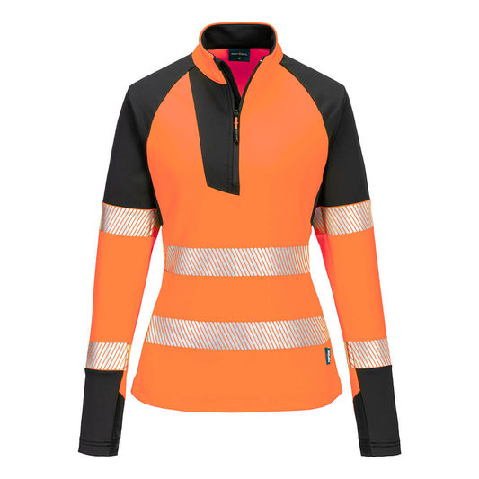 Portwest Hi-Vis Women's 1/4 Zip Sweatshirt - T173