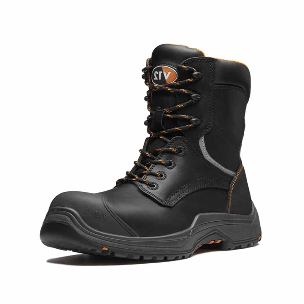 V12 Avenger IGS Zip Safety Boots S3 - Breathable, Full Grain Leather Work Boot VR620