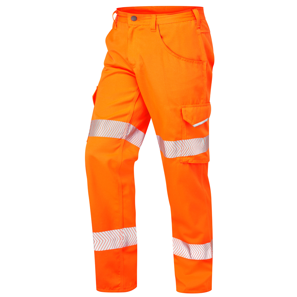 Leo Yelland Hi Vis Lightweight Work Trousers Class 1 Cargo Combat Trouser - CT03