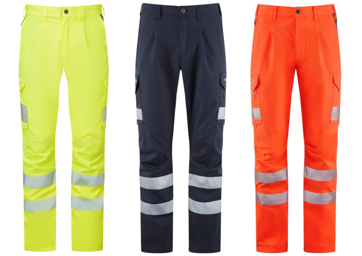 Leo WINSFORD Hi Vis Lightweight Cargo Combat Trousers Class 1 Stretch Polyester Trouser - CT05